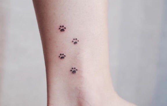 minimal tattoo tiny paws